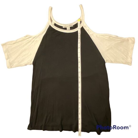 Woman’s JR Moral Fiber SZ M Cold Shoulder Baseball T-Shirt - Picture 2 of 6
